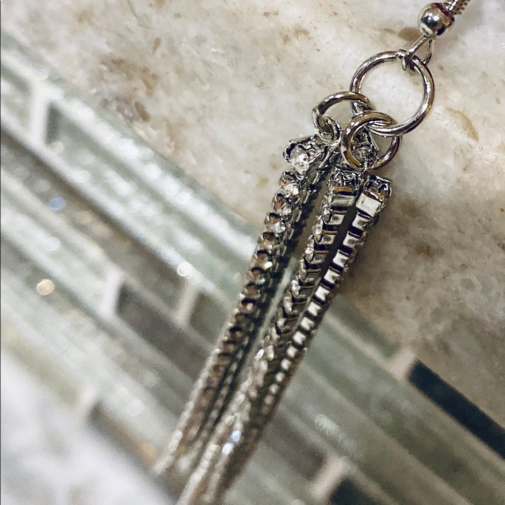 Paparazzi sparkly rhinestone stranded earrings